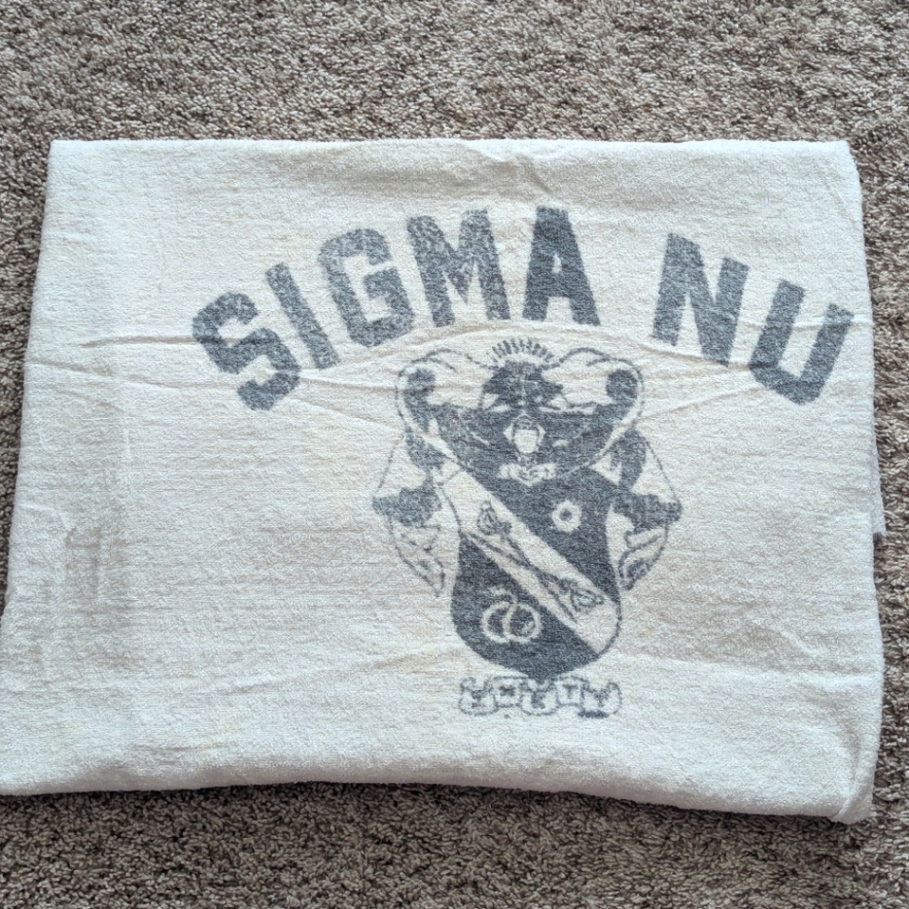 Sigma Nu Oversized Beach Towel Vintage